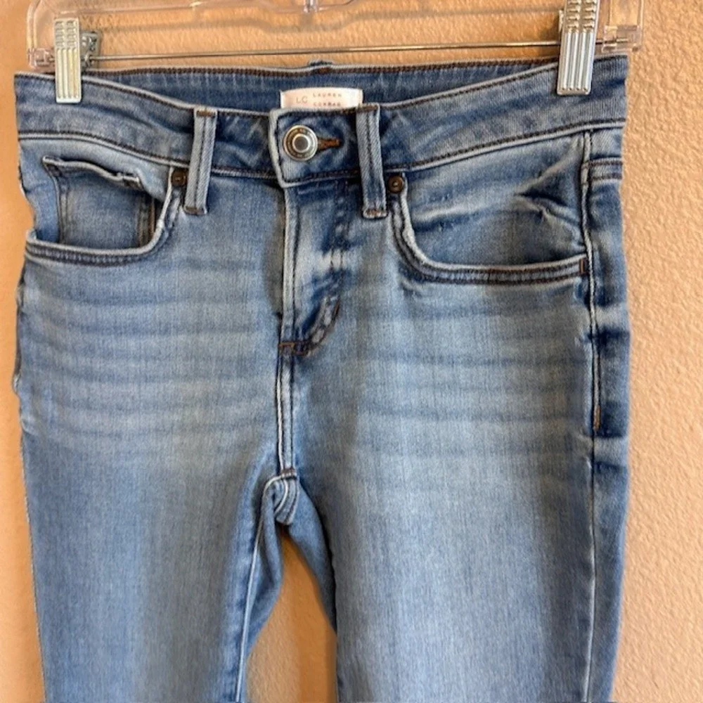 LC Lauren Conrad Women's Mid Rise Skinny Ankle Stretch Jeans 0‎
